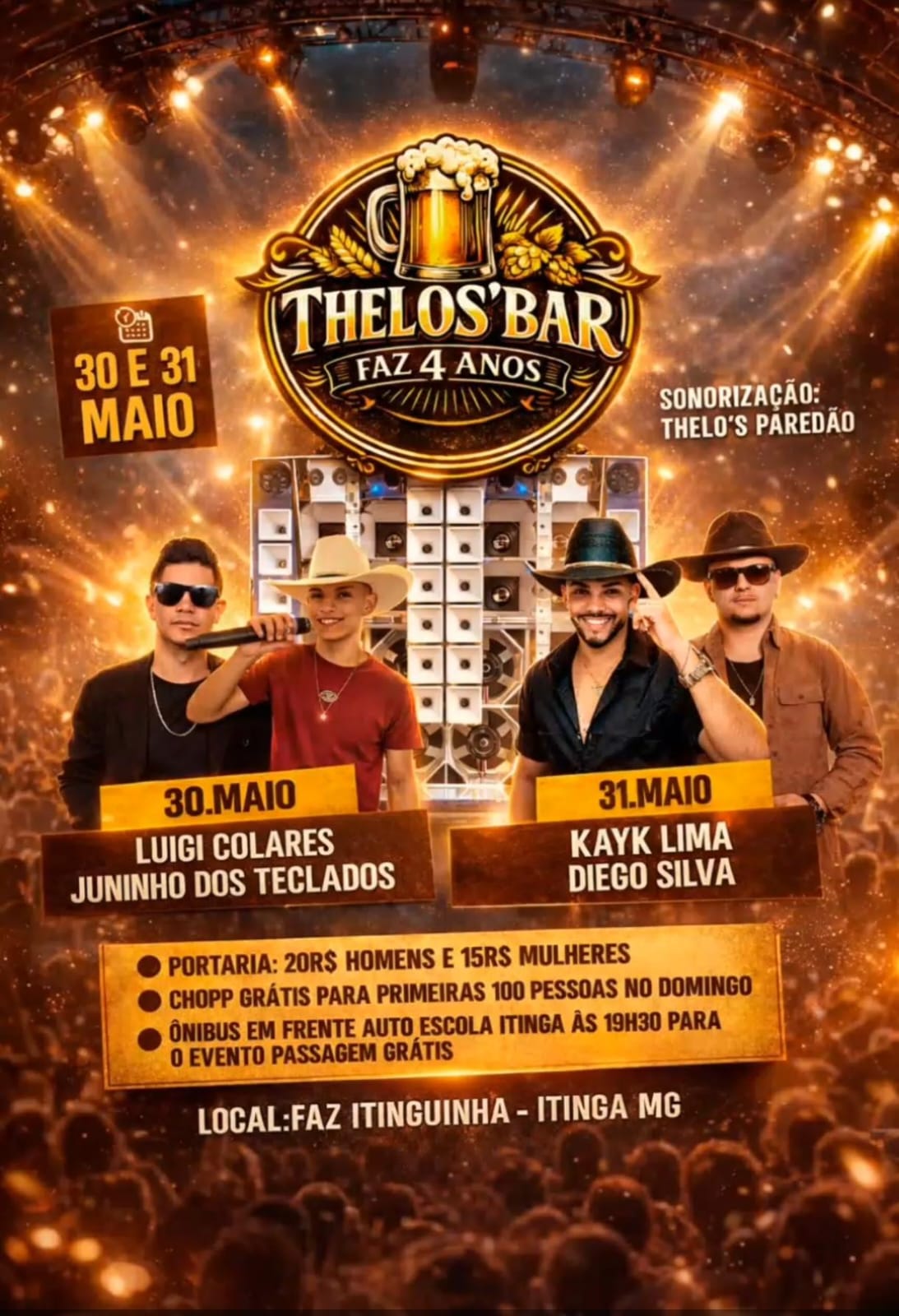 Thelos'Bar faz 4 anos